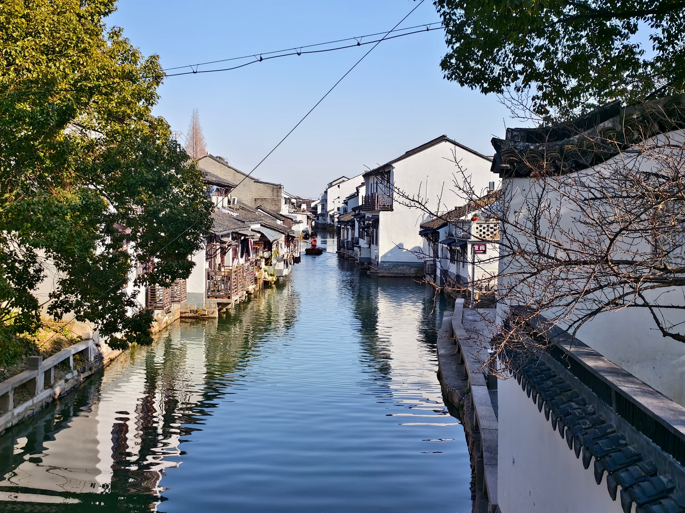 江南水乡的冬日景色